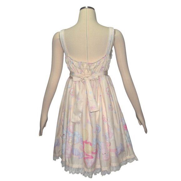 Lolita Dress Dolls Party Animal Toys Teddy Bear Print Bunny Embroidery JSK L - Picture 6 of 9